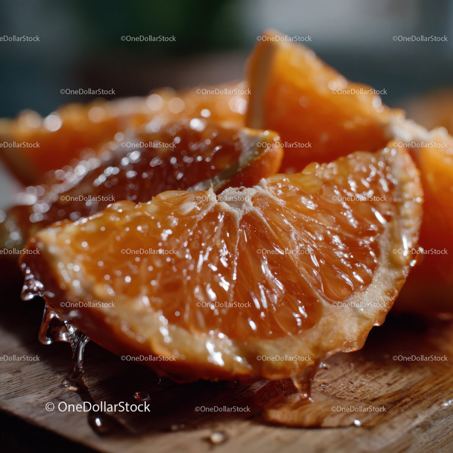 Fresh Juicy Orange Slices with Vibrant Color and Citrusy Texture