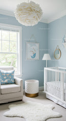 Bright Modern Nursery with Baby Crib and Soft Decor