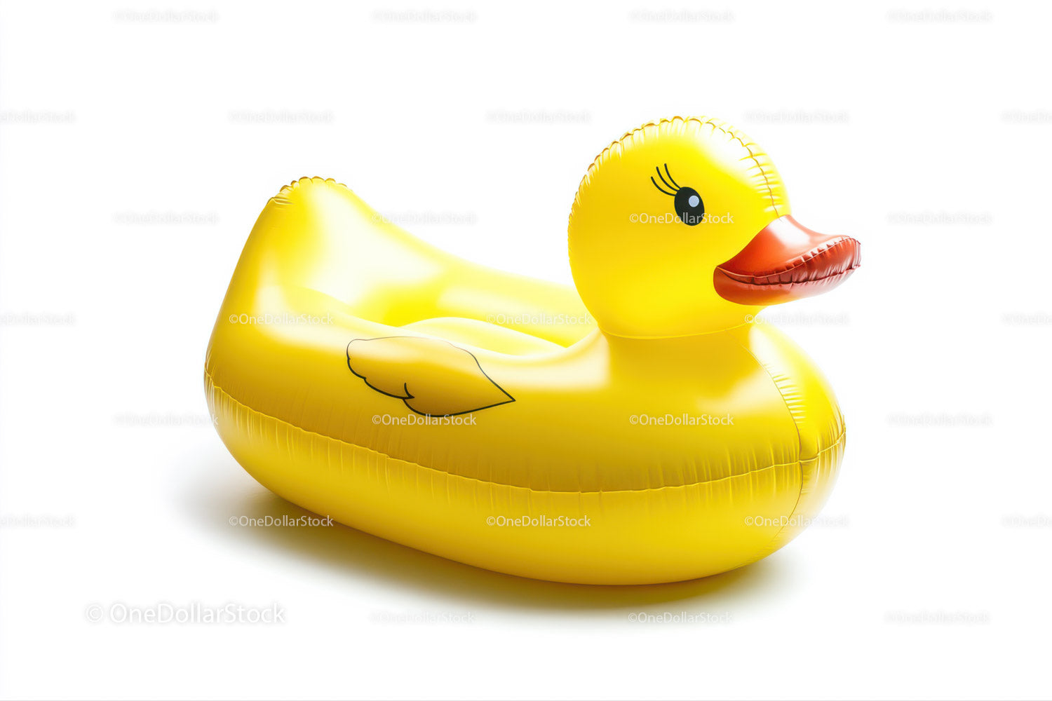 Yellow Rubber Duck in Floating Pool Toy for Summer Fun