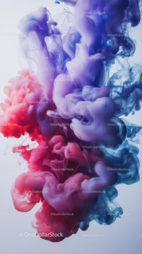 Colorful Ink Swirls in Water Creating Dynamic Abstract Art
