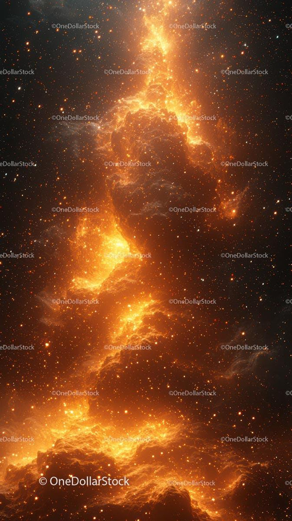 Żywa Pomarańczowa Mgławica Planetarna w Głębokiej Przestrzeni Kosmicznej