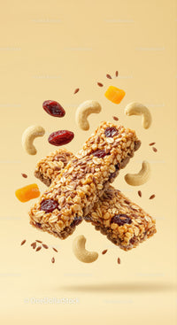 Granola Bars with Nuts and Dried Fruit Ingredients