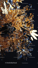 Golden Tinsel and Sparkling Snowflake Decorative Winter Ornament