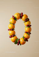 Creative Fruit Circle with Oranges Strawberries and Kiwi