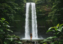 Serene Waterfall in Lush Tropical Jungle for Nature Enthusiasts