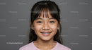 Portrait of a Happy Girl with Braces in Casual Pink Top