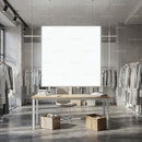 Modern clothing showroom with minimalist interior design