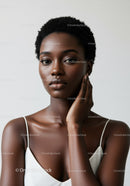 Elegant Black Woman Portrait with Confident Expression and Natural Beauty