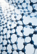 Close-up of molecular structure in skincare science