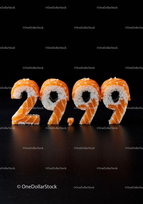 Creative 2022 Sushi Numbers Made from Salmon and Rice