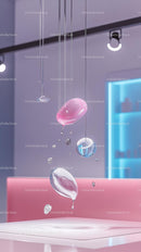 Colorful Hanging Glass Sculptures in Modern Interior Design