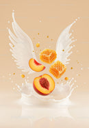 Peach and Honeycomb Splash with Milk Wings