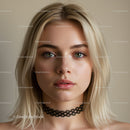 Portrait of Young Woman with Blonde Hair and Blue Eyes for Beauty and Fashion