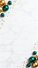 Festive Green and Gold Christmas Ornament Arrangement