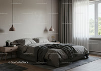 Modern Bedroom with Neutral Décor and Large Window
