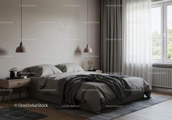Modern Bedroom with Neutral Décor and Large Window