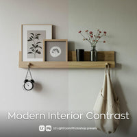 Modern Interior Contrast Lightroom presets cover preview