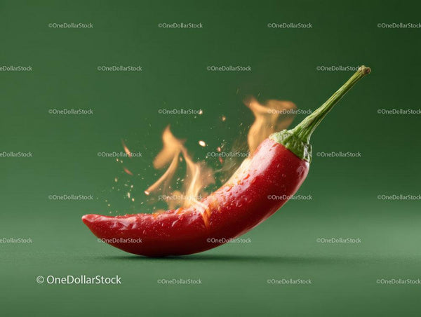Fiery Red Chili Pepper with Explosive Flavor