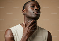 Elegant Portrait of a Black Woman with Short Hair and Confident Expression