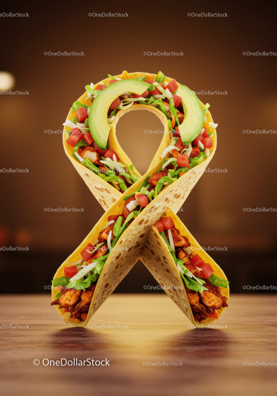 Creative Chicken Wraps Shaped Like Awareness Ribbon