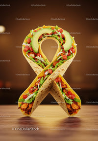 Creative Chicken Wraps Shaped Like Awareness Ribbon