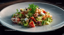 Fresh Vegetable Salad with Cherry Tomatoes and Feta Cheese