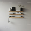 Stylish Modern Floating Shelves with Decor and Art on Minimalist Wall