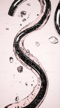 Elegant Glass Labyrinth Sculpture with Pink and Black Accents