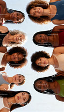 Diverse group of women united in natural beauty