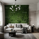 Stylish Modern Living Room with Green Wall and Contemporary Decor