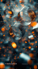 Metal rings glowing amidst sparks and fiery embers