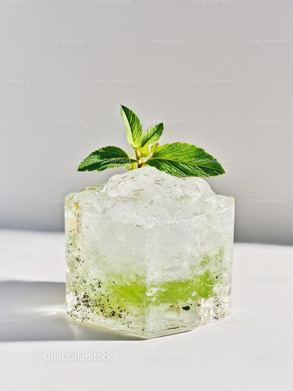 Orzeźwiający koktajl mojito z liśćmi mięty i kruszonym lodem