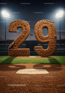 Baseball glove styled number twenty nine at stadium
