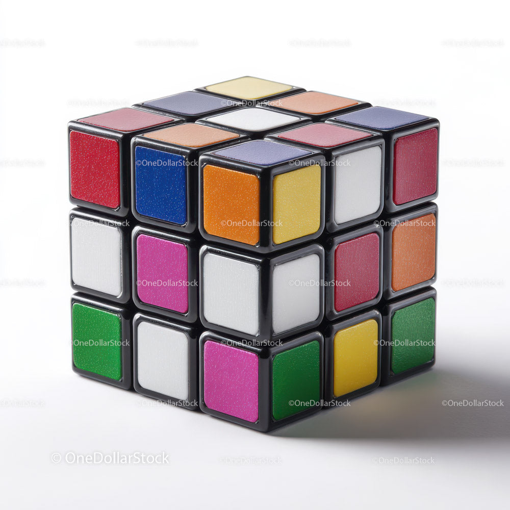 Vibrant Multicolored Rubik's Cube Creative Puzzle Toy