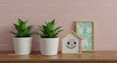 Green Houseplants with Decorative Frames and Cozy Home Decor