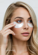 Young Woman Applying Under-Eye Patches For Skincare Routine