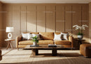 Modern Living Room with Leather Sofa and Elegant Decor