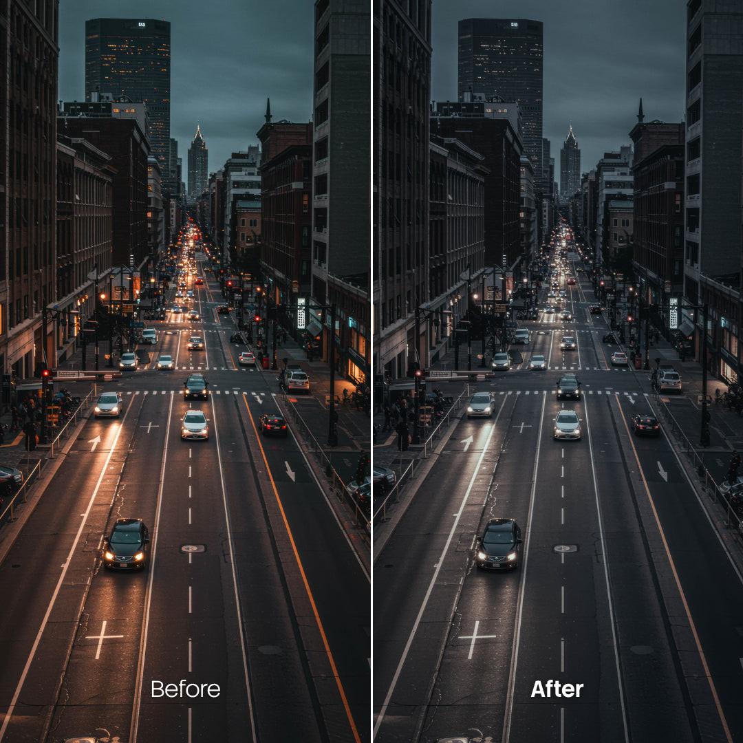 Before and after Urban Soft Colors Lightroom preset edit
