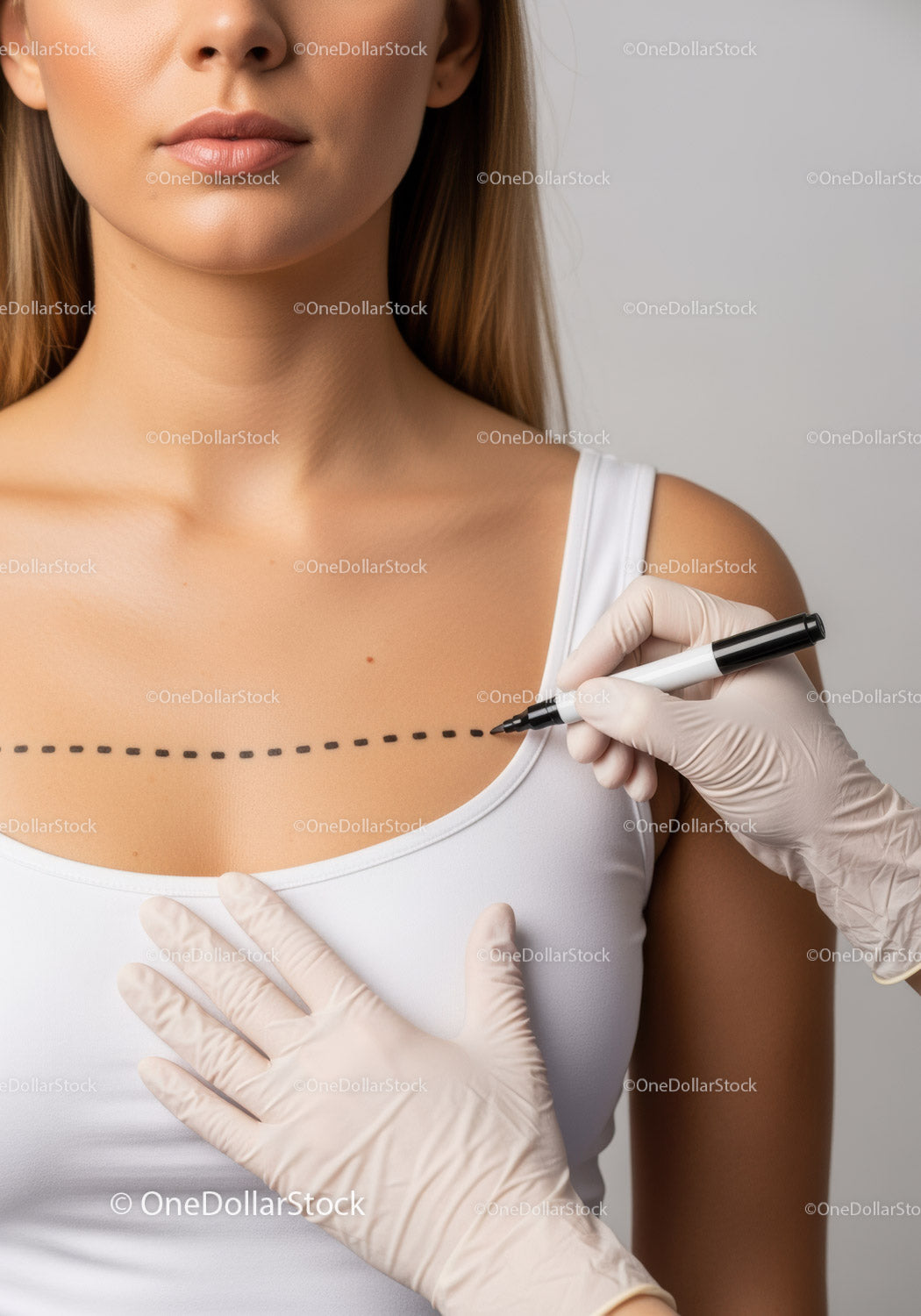 Woman Undergoing Medical Examination with Healthcare Professional