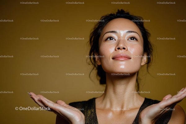 Portrait of a Happy Woman with Bright Skin and Confident Expression
