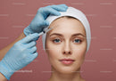 Young Woman Receiving Botox Injection for Facial Rejuvenation