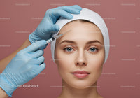 Young Woman Receiving Botox Injection for Facial Rejuvenation