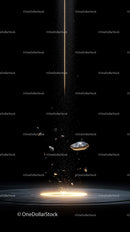 Dramatic Space Explosion with Meteor Shower and Debris