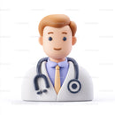 Friendly Doctor Figurine with Stethoscope for Healthcare Professionals