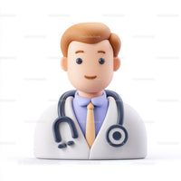 Friendly Doctor Figurine with Stethoscope for Healthcare Professionals
