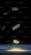 Floating Gems and Crystals in Outer Space Environment
