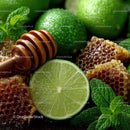 Fresh Limes, Mint Leaves and Honeycomb for Delicious Recipes