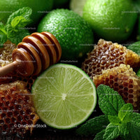 Fresh Limes, Mint Leaves and Honeycomb for Delicious Recipes