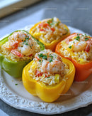 Colorful Shrimp Stuffed Bell Peppers with Rice and Vegetables