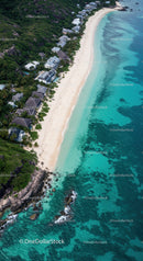 Tropical Beach with Clear Turquoise Water and Lush Coastal Vegetation